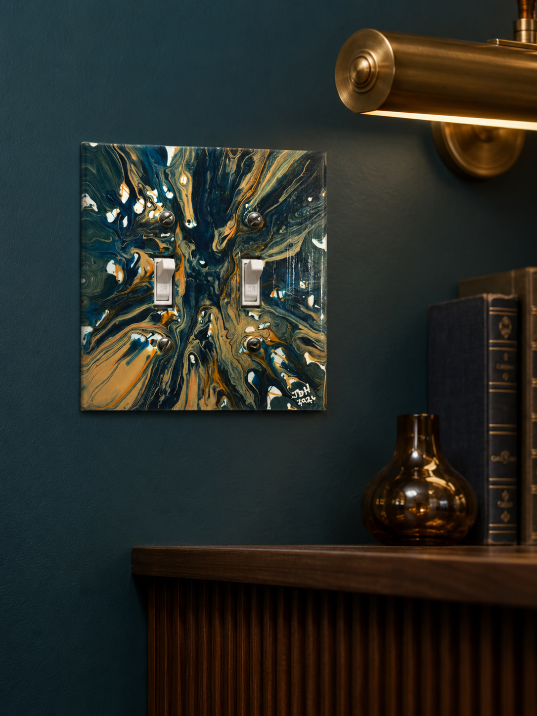 Riftflare, an original painted lightswitch cover by JD Hecht